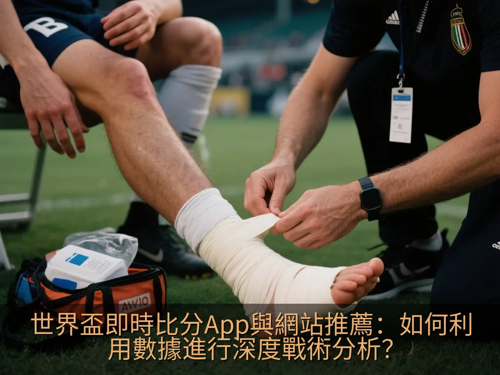 手持智能手機顯示繁體中文世界盃即時比分與數據界面